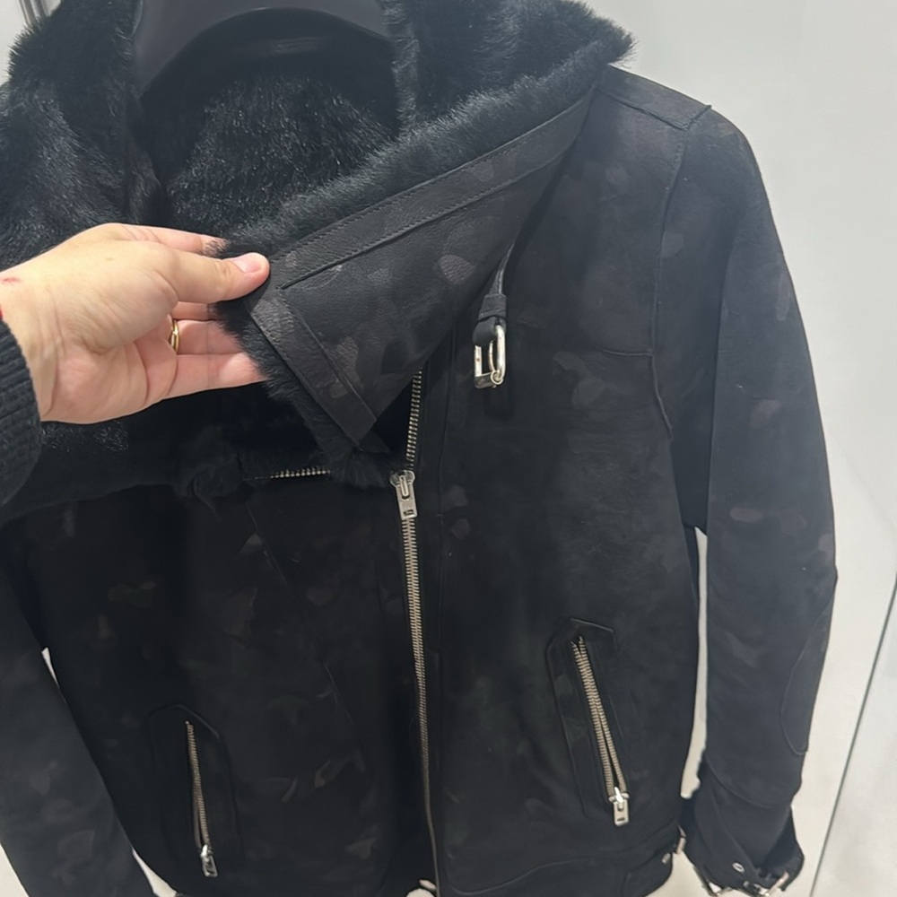 Shearling Moto Jacket - Picture 4 of 7